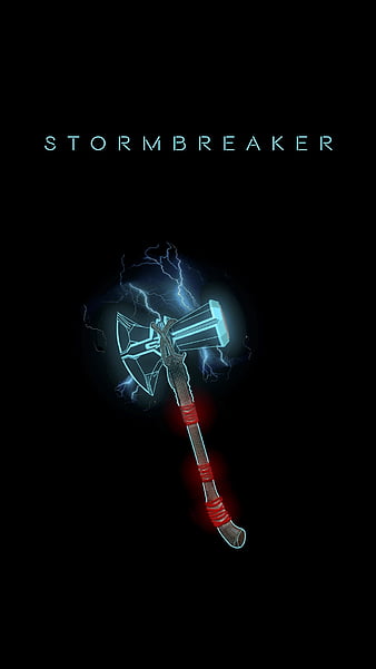Stormbreaker, black, hammer, thor, thunder, HD phone wallpaper