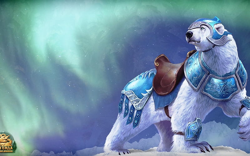 Oso polar, aurora, oso, juego, el legado del dragón, invierno, armadura,  verde, Fondo de pantalla HD | Peakpx