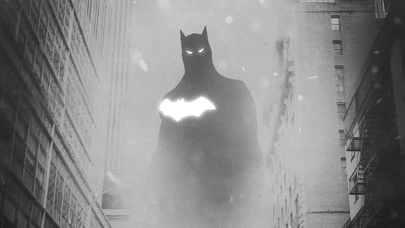 Batman Superhero , batman, superheroes, artwork, digital-art, art, behance, monochrome, black-and-white, HD wallpaper