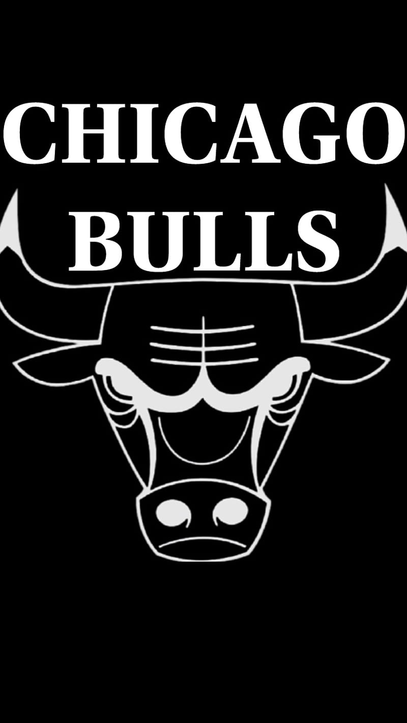 B and w bulls logo, negro, chicago, blanco, Fondo de pantalla de teléfono  HD | Peakpx