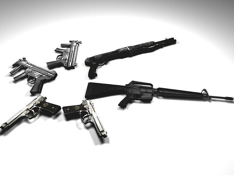 Weapons, Pistol, Submachine Gun, Shotgun, Assault Rifle, HD wallpaper
