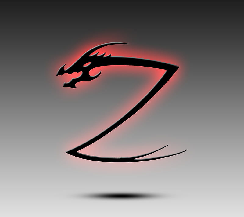 Dragon Alphabet Z, black, cool, dark, glow, shadow, sign, HD wallpaper ...