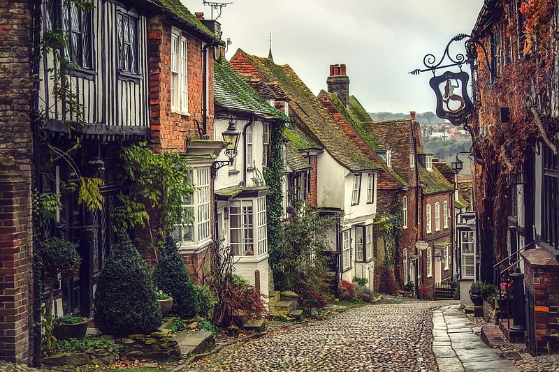 England Village, house, sussex, Village, England, HD wallpaper