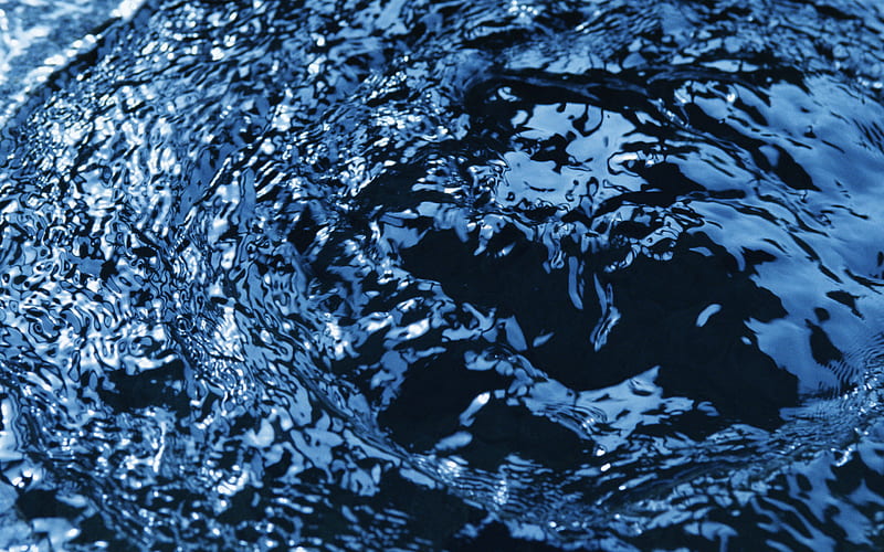 blue water texture, macro, water patterns, water wavy textures, blue wavy background, blue backgrounds, waves, water textures, water backgrounds, wavy backgrounds, HD wallpaper