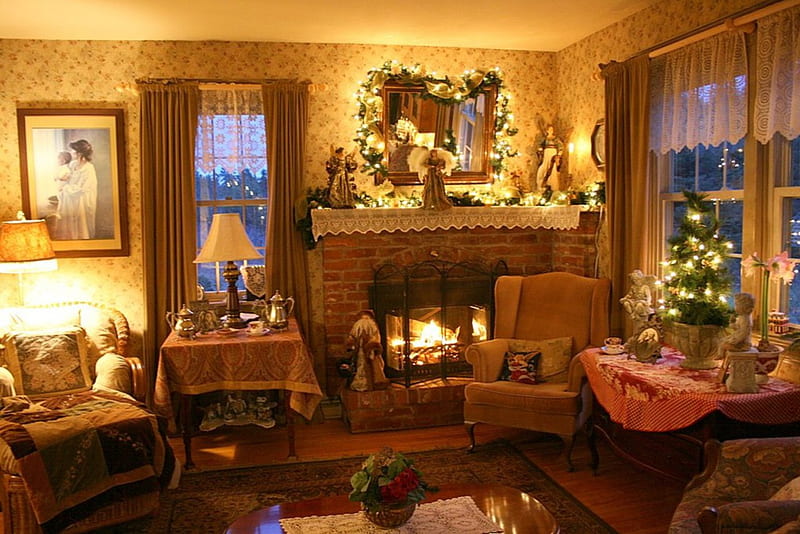 Evening of Christmas, frumos, seara de Craciun, ce, e in, HD wallpaper