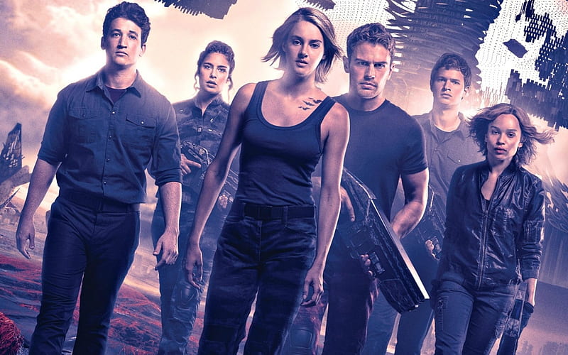 The Divergent Series: Allegiant (2016), movie, Theo James, man, woman, fantasy, girl, actress, divergent series, people, allegiant, Shailene Woodley, actor, HD wallpaper