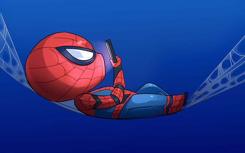 Spiderman, minimal, Spider-Man, fan art, adventure, superheroes, blue  backgrounds, HD wallpaper | Peakpx