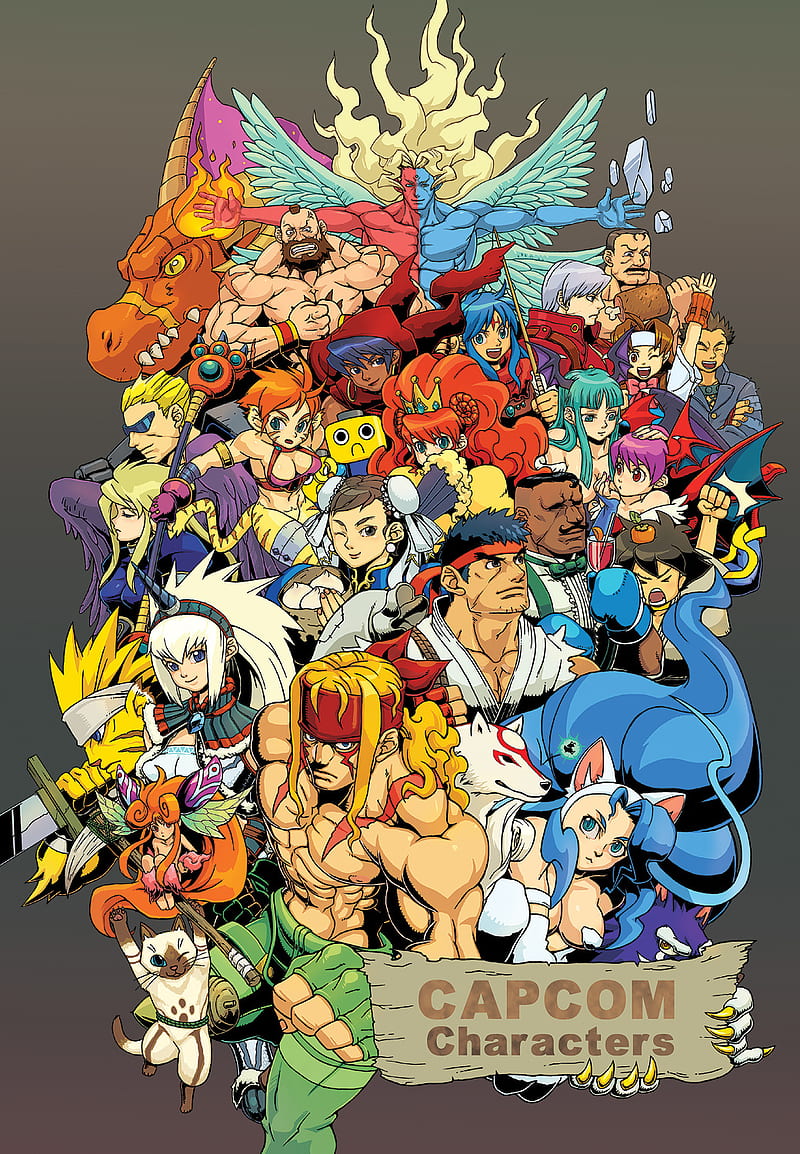 Capcom Characters, ryu, chun-li, dudley, gill, dante, amaterasu, captain commando, felicia, alex, zangief, HD phone wallpaper