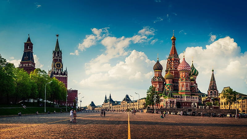 Saint Basil's Cathedral, Saint Basil, Russia, Red Square, Russian, church, Cathedral, HD wallpaper
