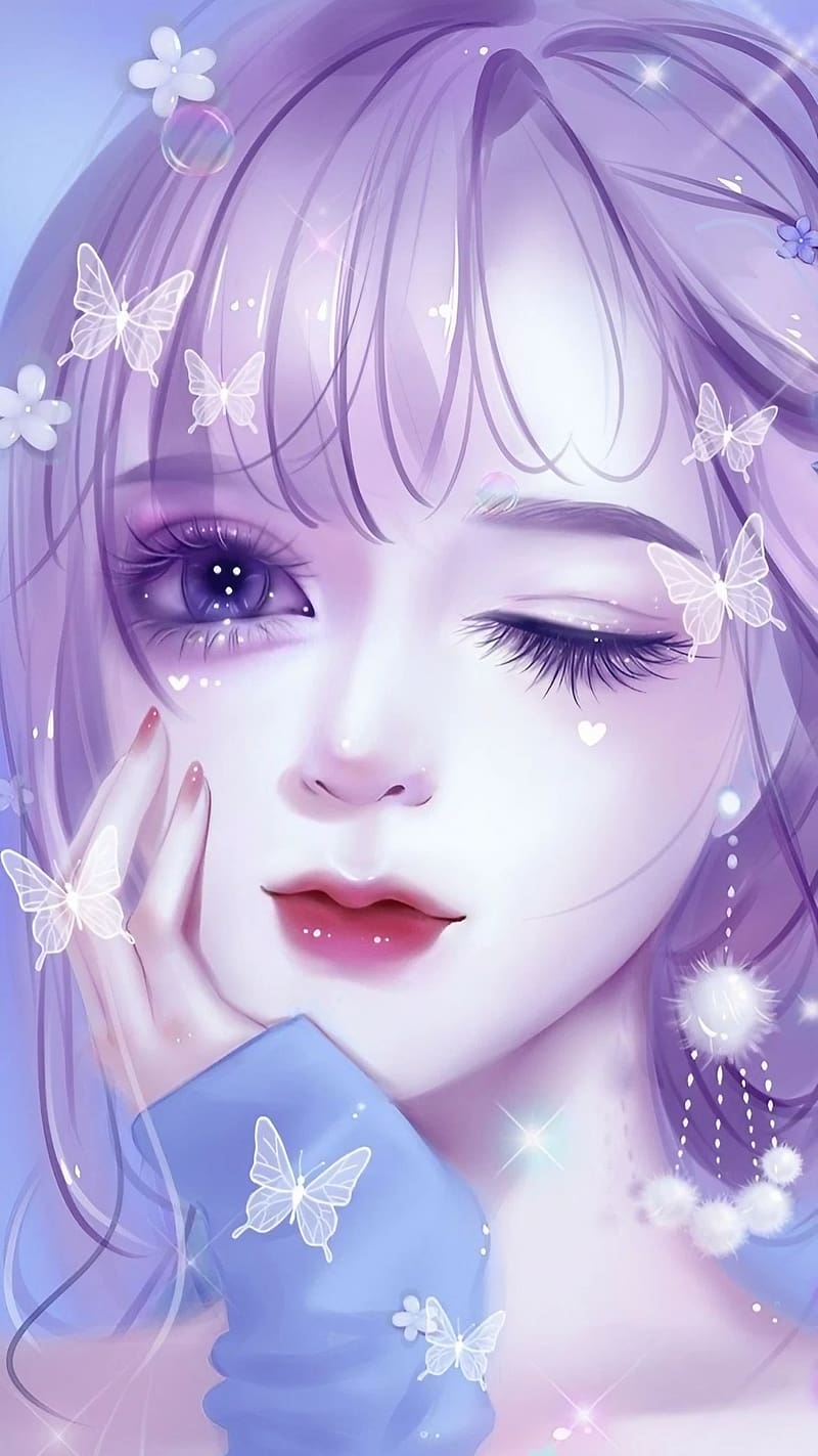 bl94-art-girl-cute-face-anime-pretty-wallpaper