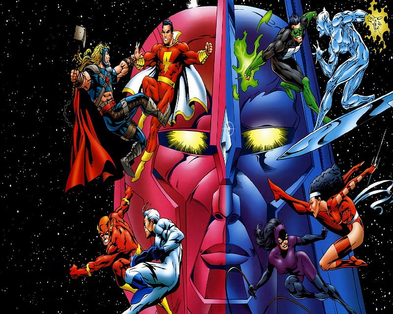 DC vs Marvel, Captain Marvel, Catwoman, Flash, Green Lantern, Quicksilver,  Thor, HD wallpaper | Peakpx