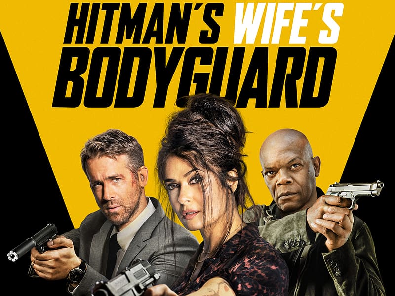 Ryan Reynolds, Salma Hayek, Movie, Samuel L Jackson, Darius Kincaid, Michael Bryce, Sonia Kincaid, The Hitman's Wife's Bodyguard, HD wallpaper