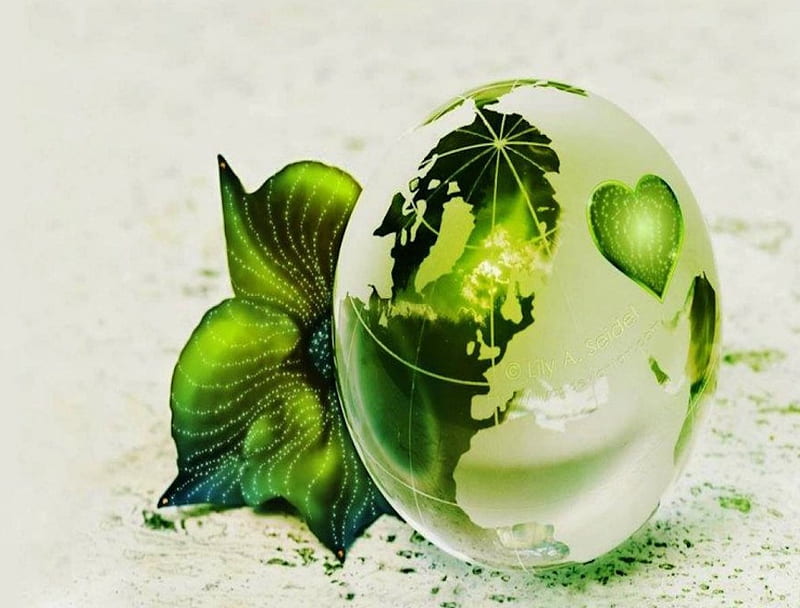 Keep the Earth Green, awareness, green, conserve, global warming, peace, recycle, earth, HD wallpaper