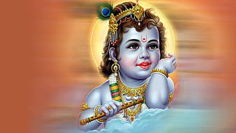 Little Krishna Cartoon Krishna, HD wallpaper | Peakpx
