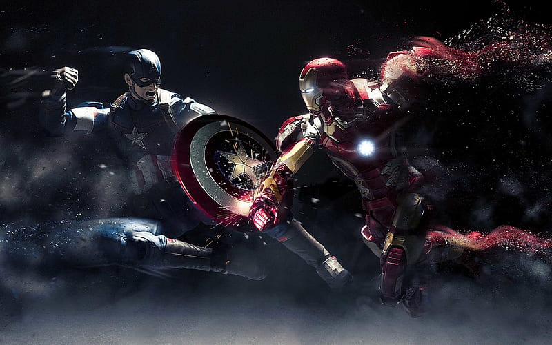 Captain America Civil War, 2016, captain america, iron-man, HD wallpaper