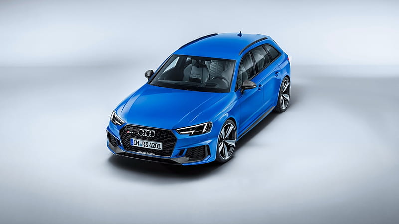 Audi RS4, Audi, RS4, Car, blue, HD wallpaper