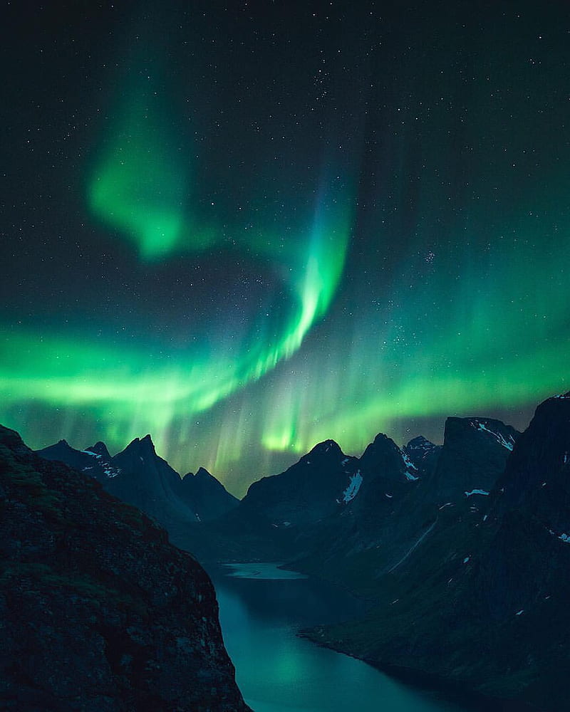 Northern Lights, aurora, north, borealis, northern, pole, polar, 2017, lights, HD phone wallpaper