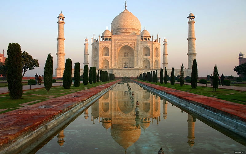 Taj Mahal, India, Reflection, Delhi, Love, Evening, HD wallpaper