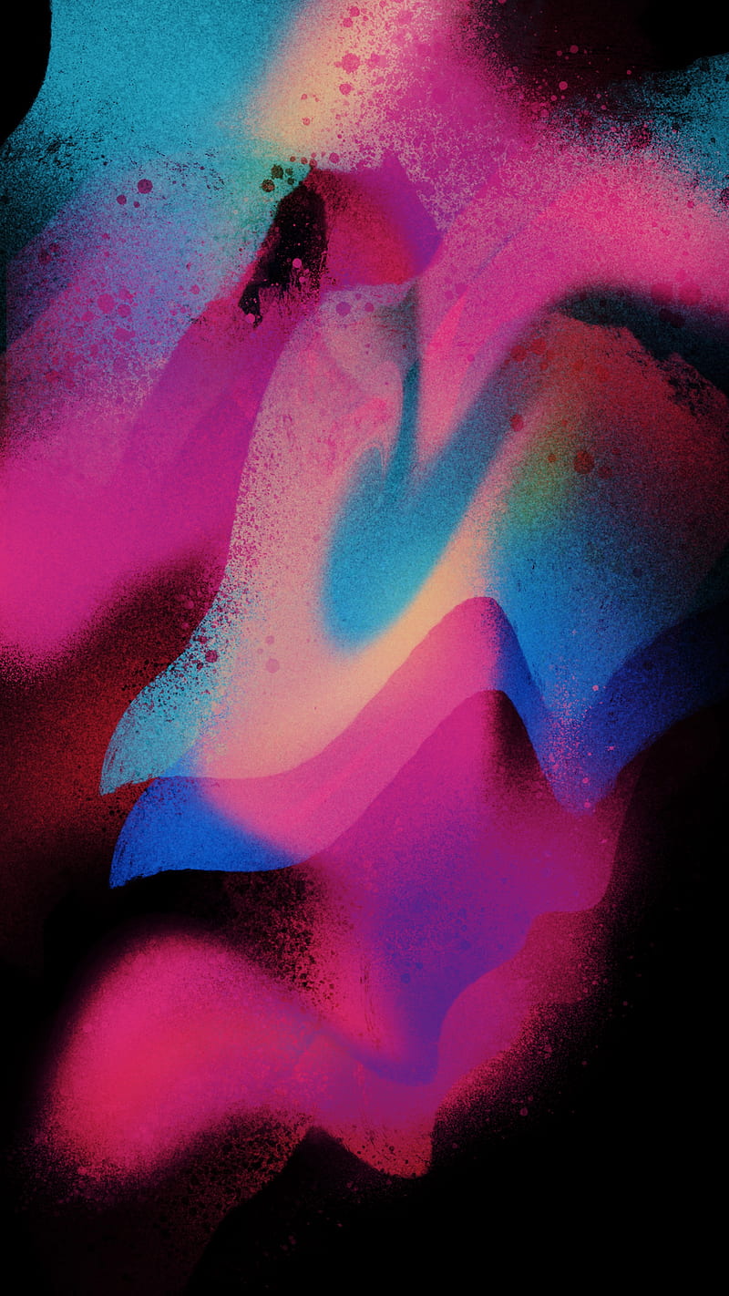 The Force, Electric, abstract, amoled, art, colors, cool, oled, paint, pastels, spatter, spray, vibrant, HD phone wallpaper