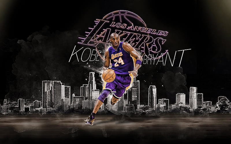 NBA, Kobe Bryant, basketball stars, LA Lakers, basketball, Los Angeles Lakers, HD wallpaper