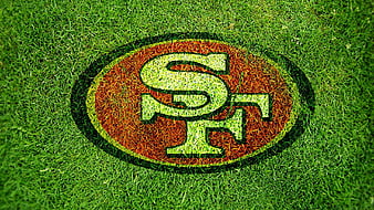 49ers Crazy Logo Shield Players Wallpaper Thumbnail Large