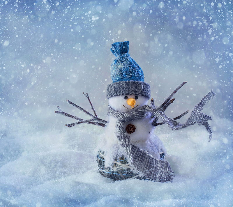 Snowman Cute Christmas Snow Man Season Greetings Hd Wallpaper Peakpx