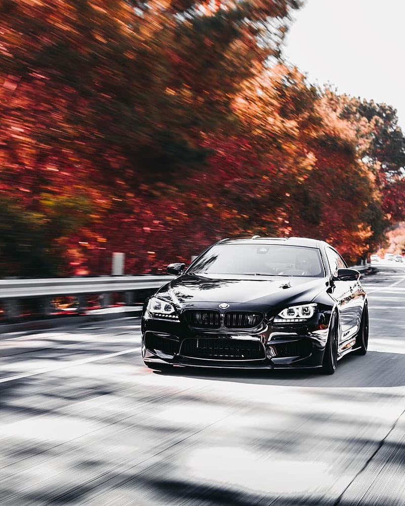 BMW M6, gran coupe, tuning, car, vehicle, road, autumn, black, low, HD  phone wallpaper | Peakpx