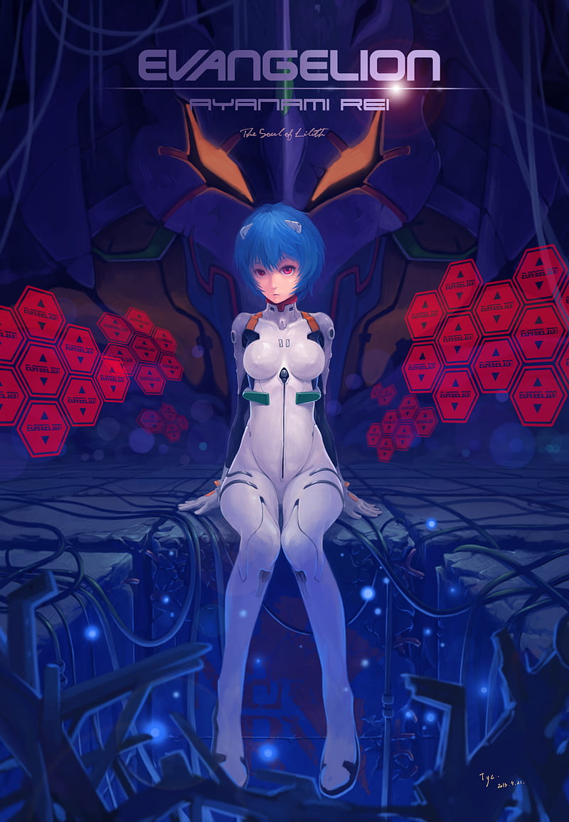 Neon Genesis Evangelion, anime girls, Ayanami Rei, tyc001x, HD phone wallpaper
