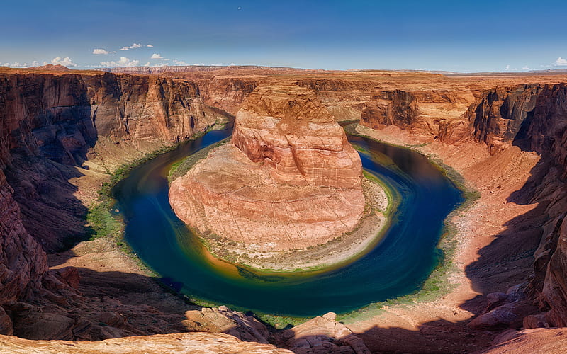 Horseshoe Bend, meander, Colorado River, rocks, Arizona, Colorado, United States, HD wallpaper