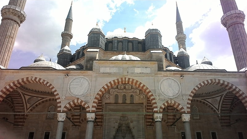 Selimiye camii, edirne, mosque, cami, architectural, historical place, bonito, ottomania, osmanli, mimar sinan, HD wallpaper