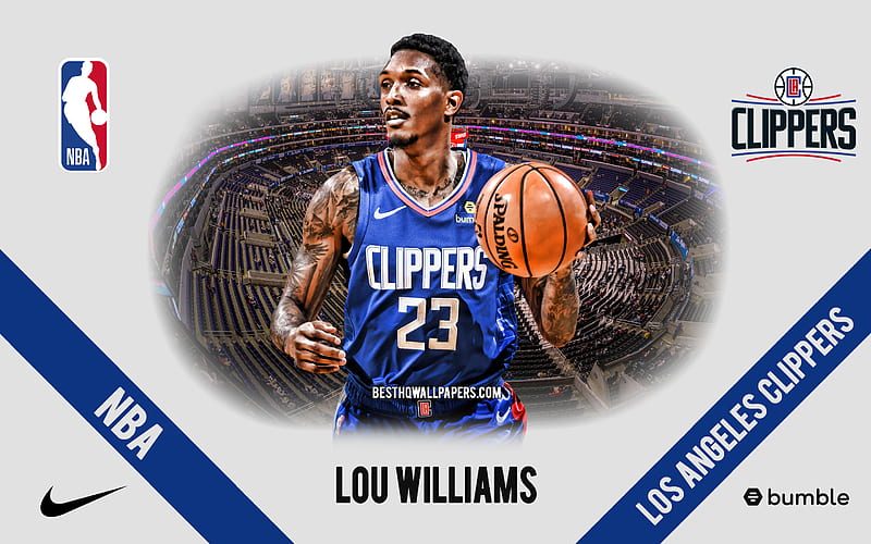 Lou Williams, Los Angeles Clippers, American Basketball Player, NBA, portrait, USA, basketball, Staples Center, Los Angeles Clippers logo, HD wallpaper