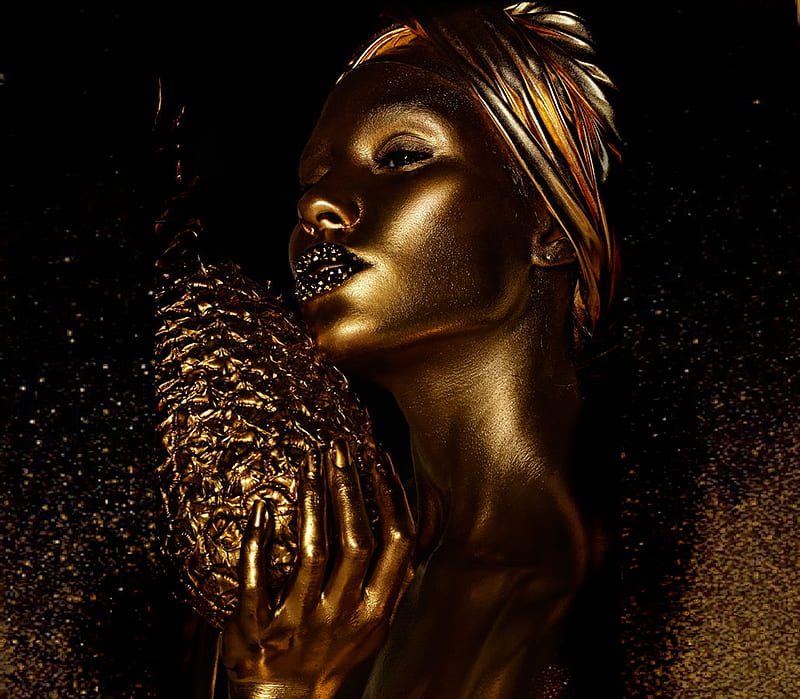 Metallic Gold Body Paint 3, Theme Fantasy Photography Metal…