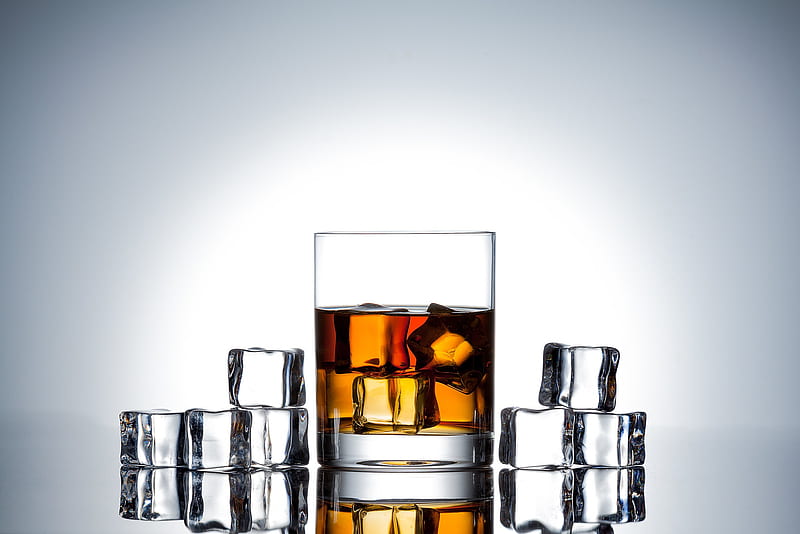 Food, Whisky, Alcohol, Drink, Glass, Ice Cube, HD wallpaper