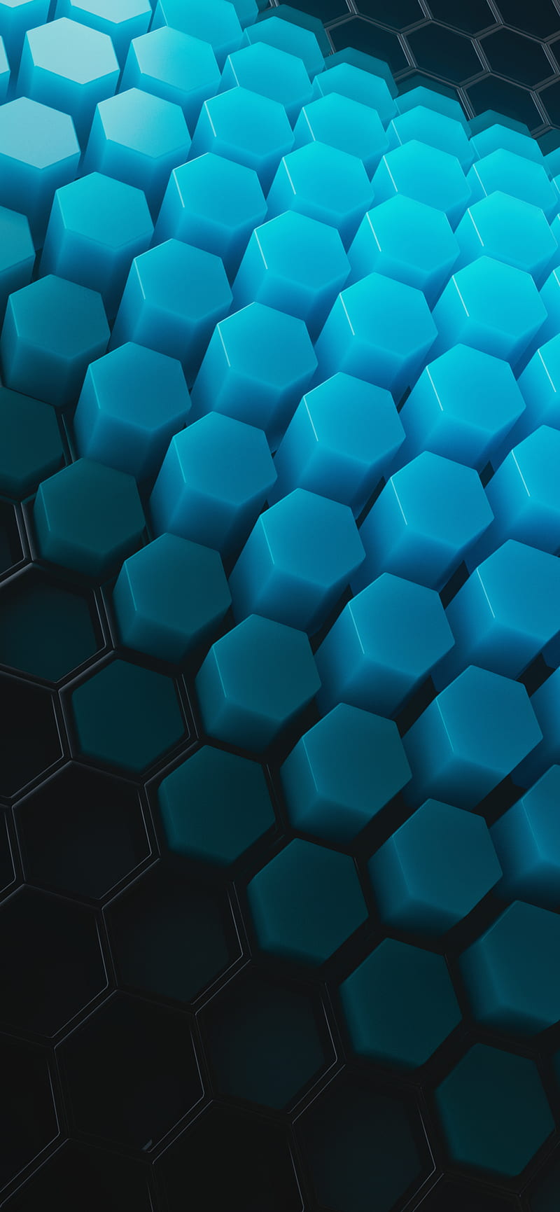 Hexagons , Patterns, Cyan background, Cyan blocks, Abstract, Cute Cyan, HD phone wallpaper