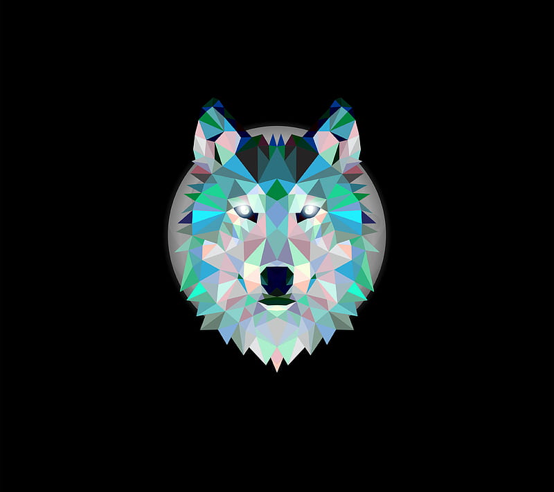Diamond wolf, black, HD wallpaper