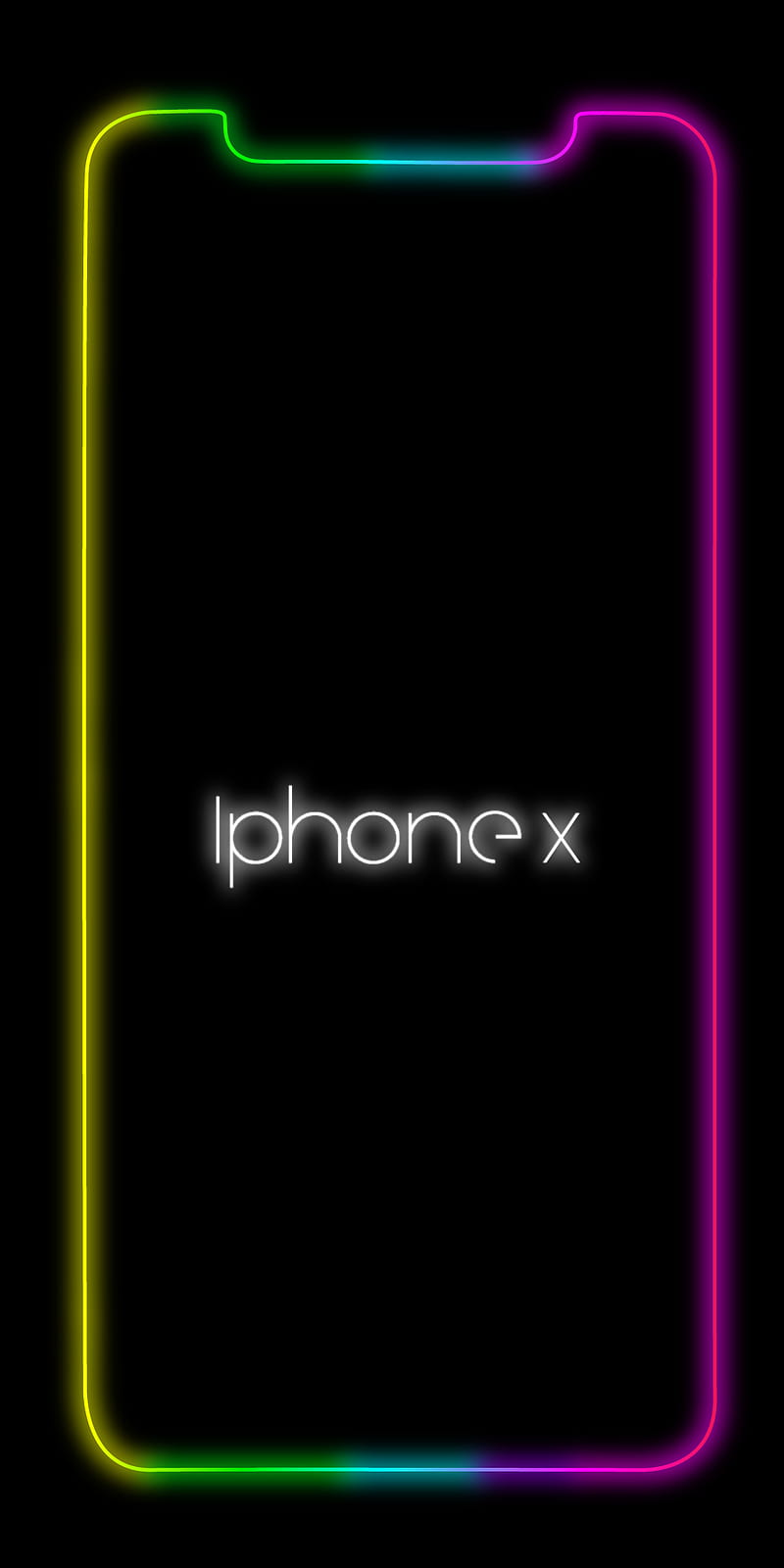 Iphone x, amoled, apple, color ios, logo, neon, tech, technology, HD phone wallpaper