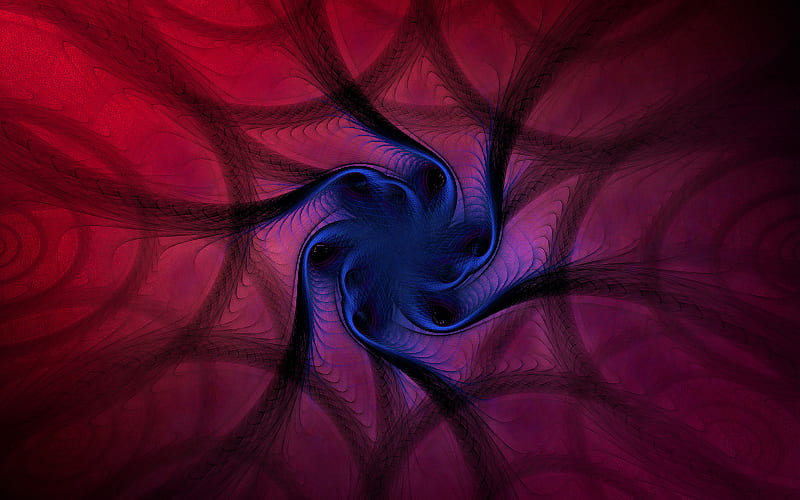 fractals, violet backgrounds, vortex, 3d art, floral patterns, artwork, creative, fractal art, HD wallpaper