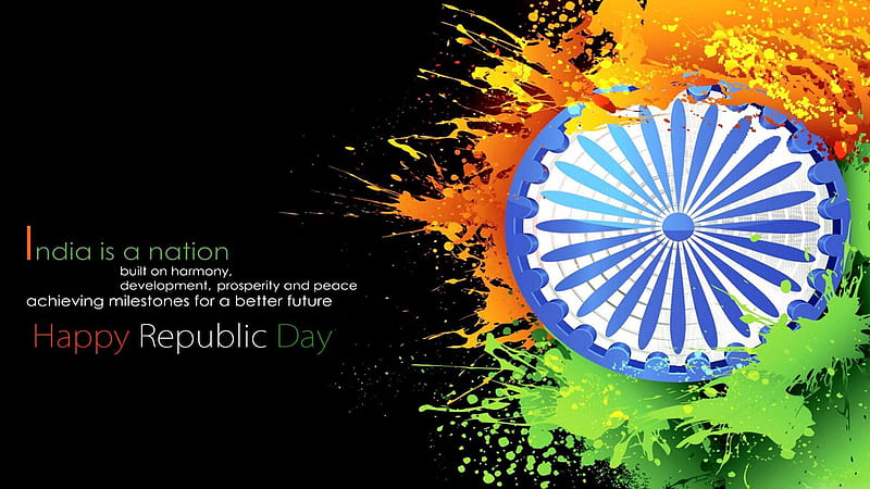 India Is A Nation Built On Harmony Development Prosperity And Peace Achieving Milestones For A Better Future Republic Day, HD wallpaper