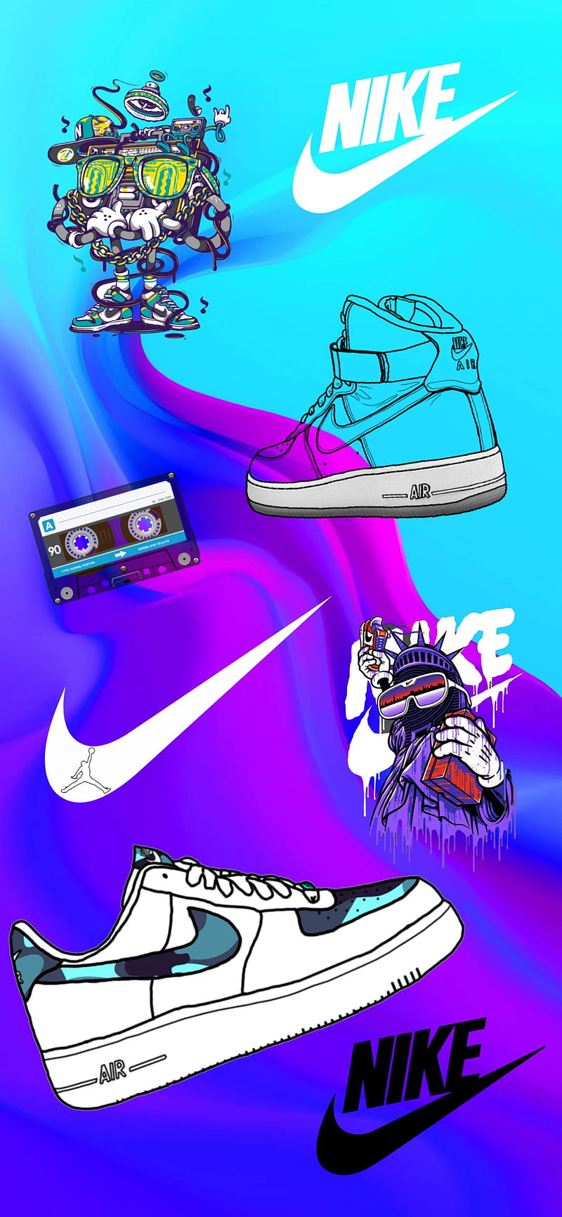 Nike, abstracto, HD phone wallpaper