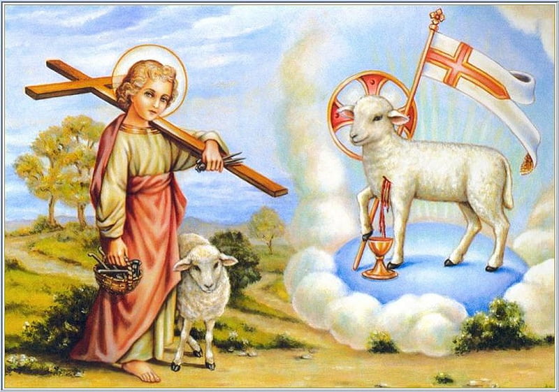 The lamb of God, christ, jesus, savior, lamb, god, HD wallpaper