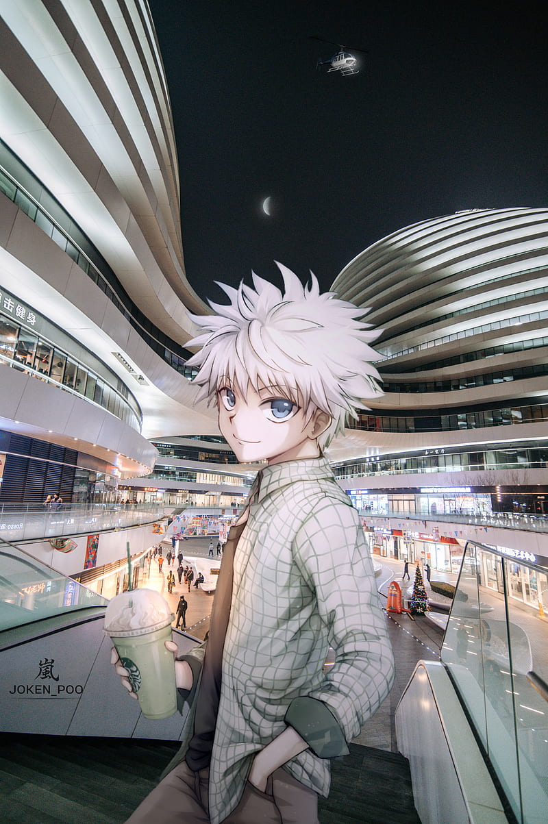 Hunter x hunter, aesthetic, anime, boy, city, gon, hunterxhunter, hxh, japan, killua, naruto, HD phone wallpaper