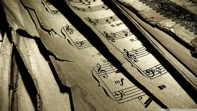 Old music sheets, music sheets, old, music, HD wallpaper