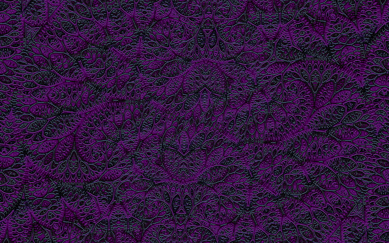 Intense pattern 1, pattern, detailed, embossed, purple, fractal, dark, texture, intense, HD wallpaper