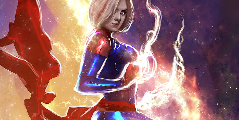 Captain Marvel 2020 Artwork , captain-marvel, superheroes, artwork, artstation, HD wallpaper
