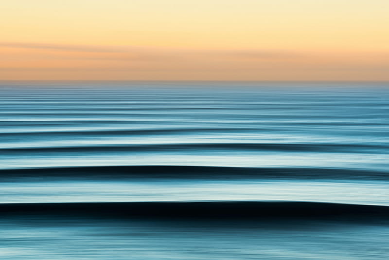 When the sea is calm, ocea, water, sea, blue, HD wallpaper