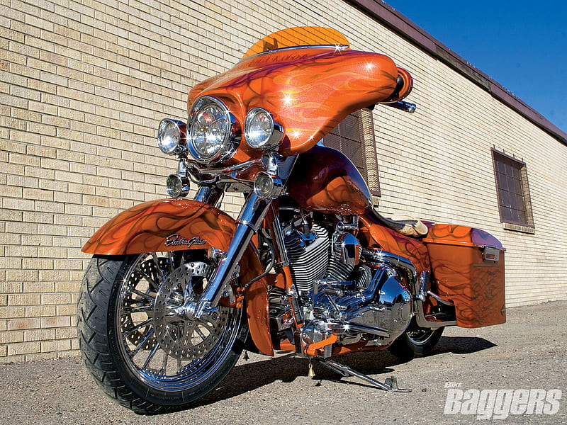 Gottcha's Tangerine Dream, custom bike, orange, HD wallpaper