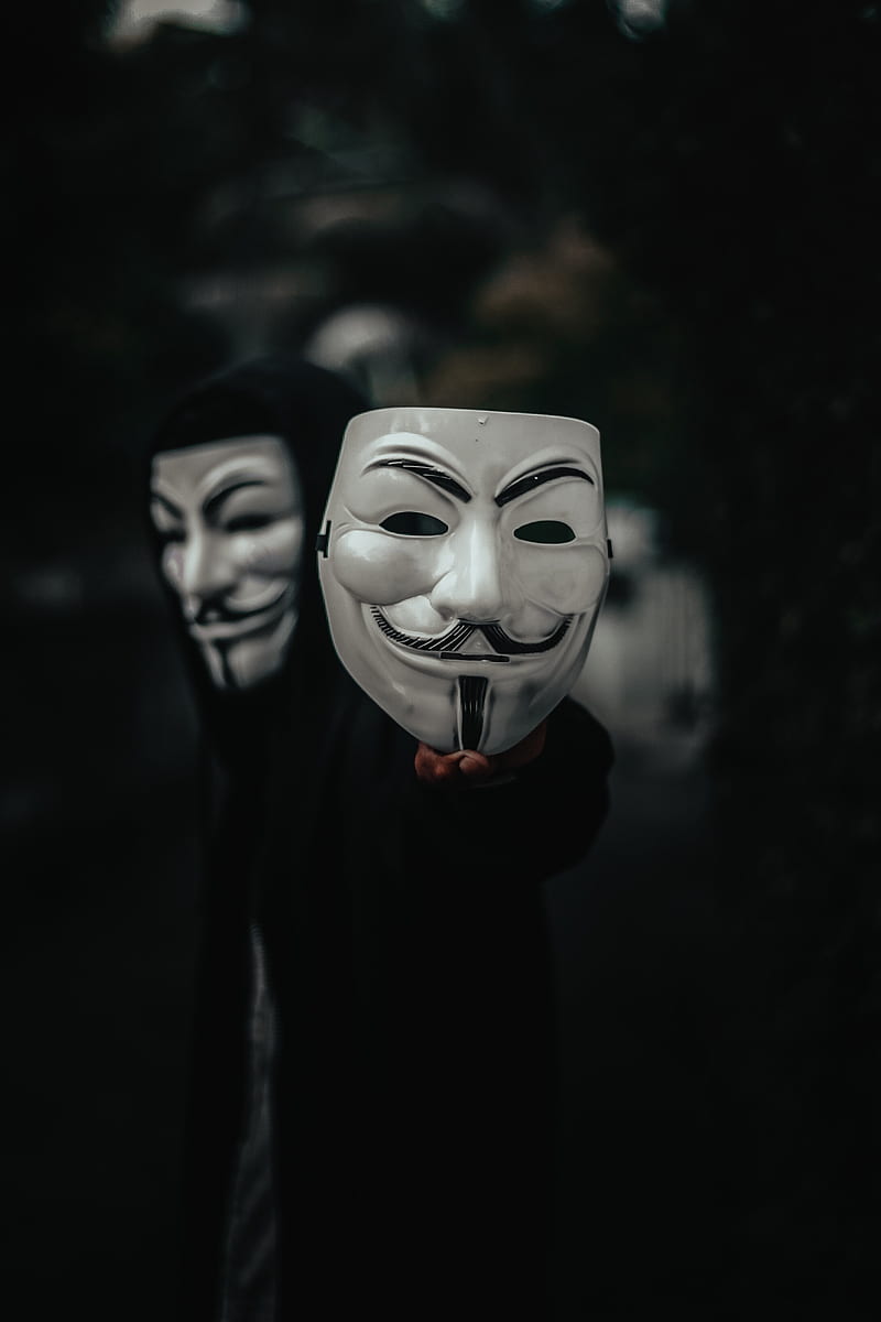 mask, anonymous, hand, hood, HD phone wallpaper