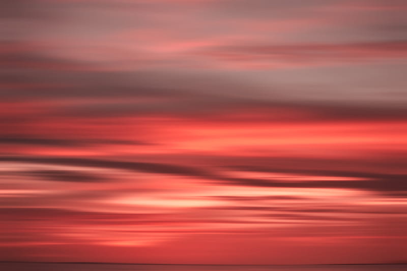 sunset, sky, pink, clouds, HD wallpaper