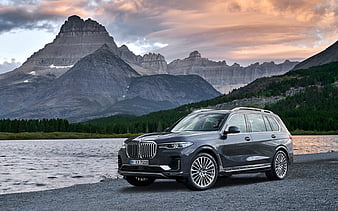 BMW X7, 2019 front view, exterior, luxury SUV, business class, new gray X7, German cars, BMW, HD wallpaper