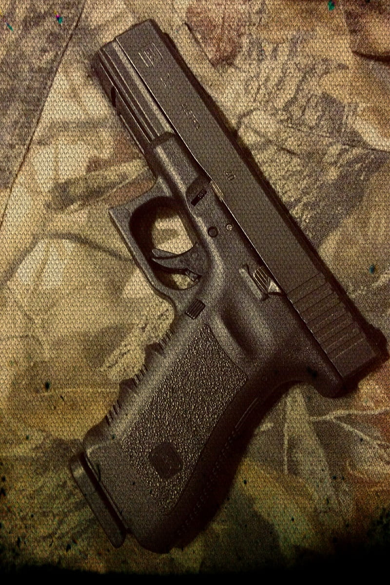 Glock 22, bullet, camo, gun, pistol, redneck, HD phone wallpaper